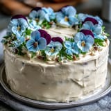 Floral Gold Leaf Cake