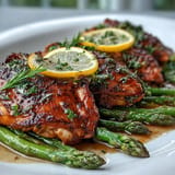 Juicy chicken and crisp asparagus baked with lemon slices, easy dinner perfection.
