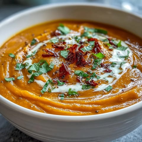 Steaming Carrot, Celeriac, and Chilli Soup served in a rustic bowl, highlighting the bright orange hue and gentle chili warmth. 