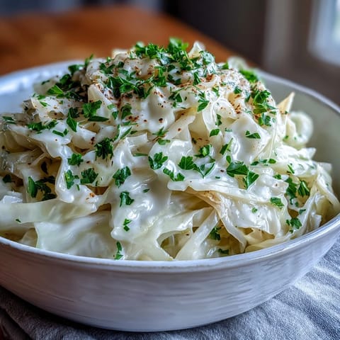 Silky Creamed Cabbage Side
