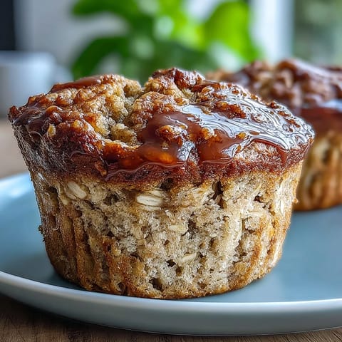 Soft, moist banana muffins infused with vanilla protein powder and cinnamon, ready for a healthy snack or quick breakfast.  