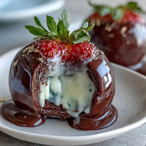 Dubai Chocolate Strawberry Bombs