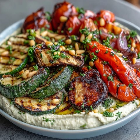 Grilled Veggie Platter Hummus