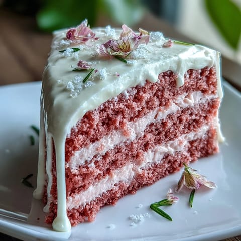 Blush Bridal Shower Rosé Velvet Cake, elegantly frosted with a shimmering gold drip.