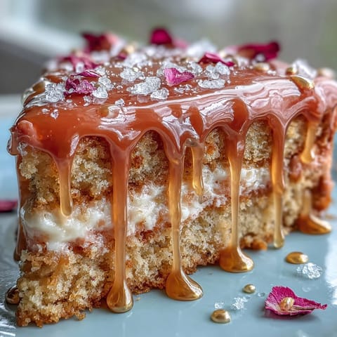 Elegant pink Bridal Shower Rosé Velvet Cake with shimmering gold drip.