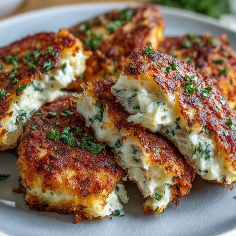 Golden brown crispy mackerel potato cakes with flaky fish and tender potato.