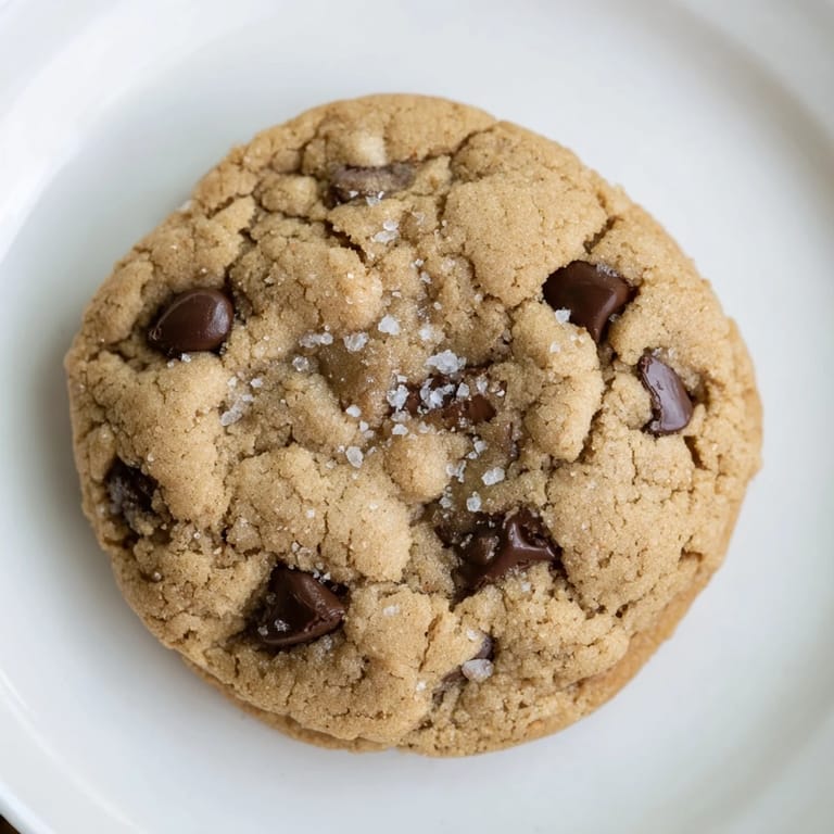 Freshly baked chocolate chip cookies, still warm, with glistening chocolate chips in every bite.