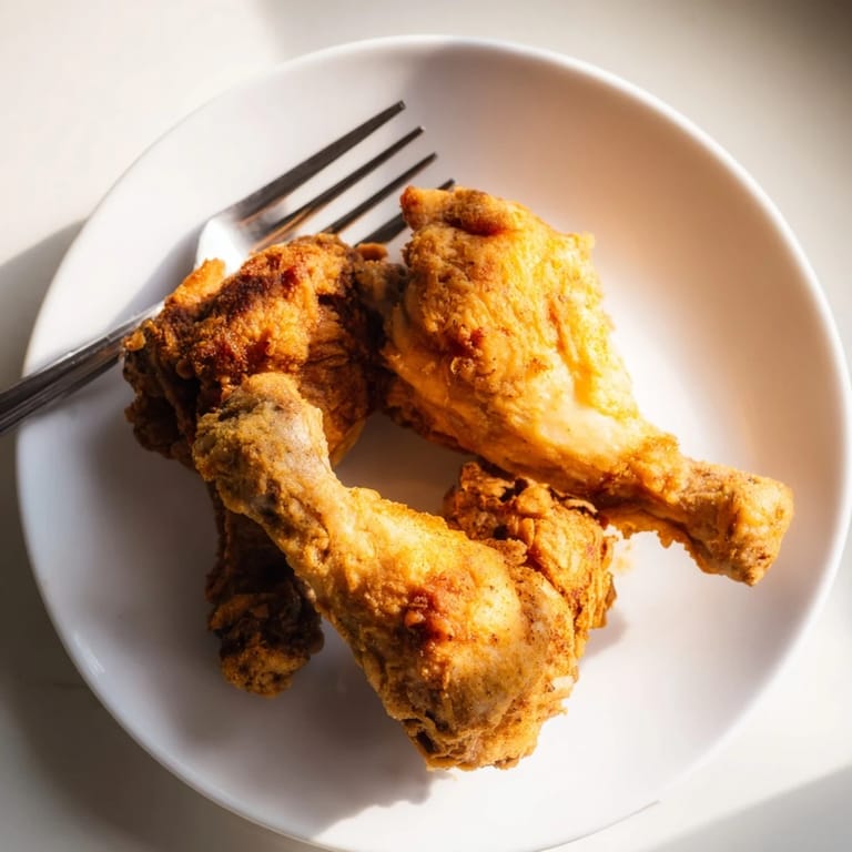 Juicy Fried Chicken with a seasoned, crunchy crust, ready to enjoy with your favorite sides.