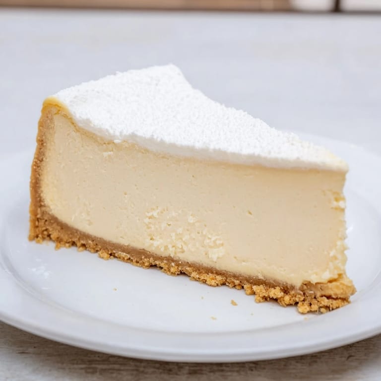 Thick slices of New York Cheesecake, served with optional berries for a colorful dessert presentation.