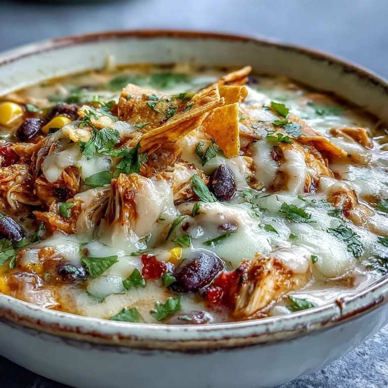 Steamy bowl of Easy Chicken Tortilla Soup with lime wedges and jalapeños on a rustic wooden table.