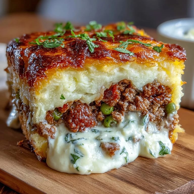 Crispy potato skins filled with rich shepherds pie mixture, finished with smooth mashed potato and fresh herbs.