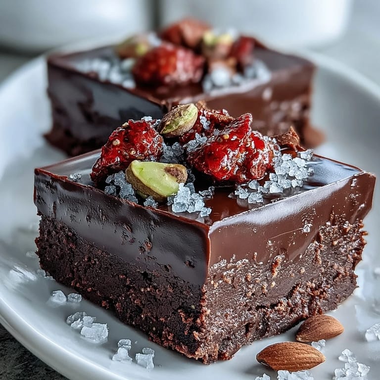 A stunning Middle Eastern-inspired chocolate bark featuring dark chocolate, dried strawberries, pistachios, and almonds for a luxurious dessert.