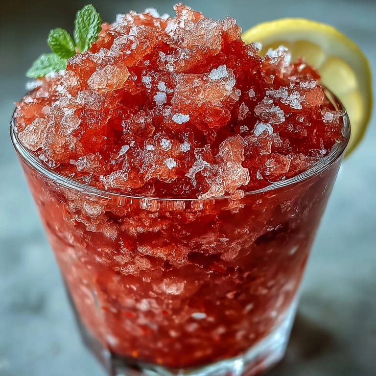 Sip this easy Frozen Strawberry Lemonade Slushie, perfect for hot afternoons.