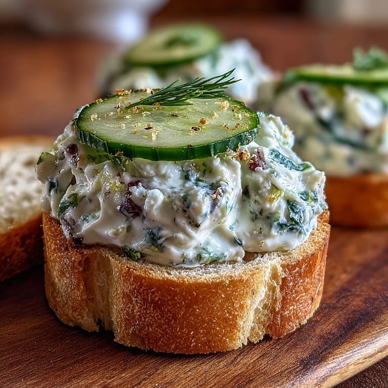 Chilled Derby Day Benedictine cucumber canapés, a refreshing appetizer for any party.