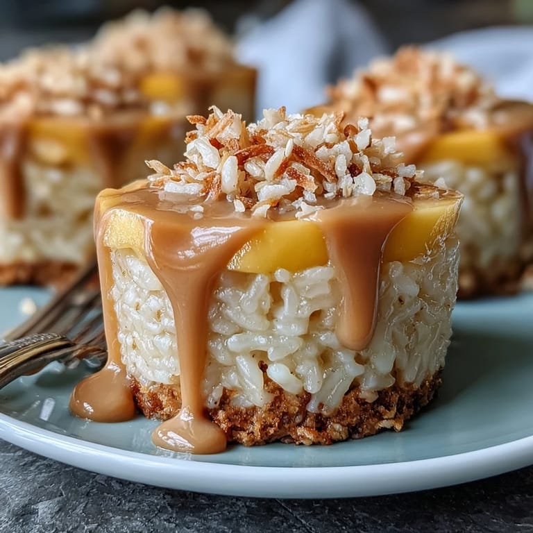 Delicious Thai-inspired Mango Sticky Rice Cups, ready to enjoy with vibrant fruit topping.