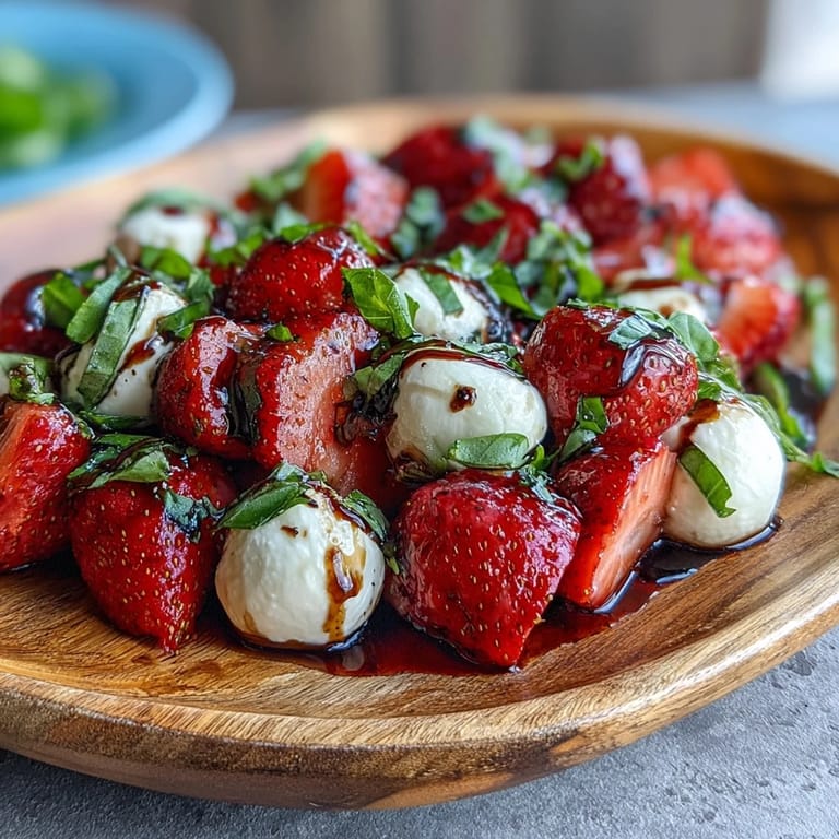 Enjoy easy Fresh Strawberry Caprese Salad, perfect for light summer lunches.