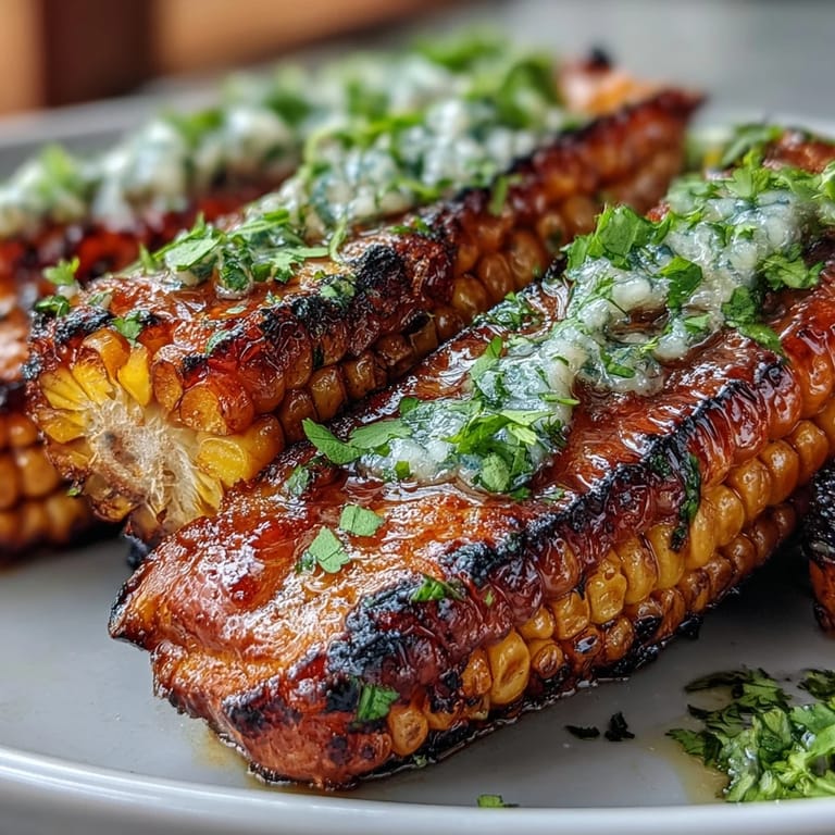 Juicy grilled corn ribs piled high, ready with fresh cilantro and lime.