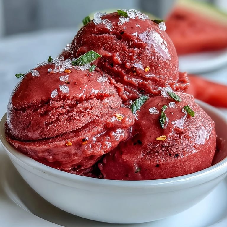 Enjoy this easy Watermelon Tajín Sorbet, ideal for a cool, flavorful summer dessert.