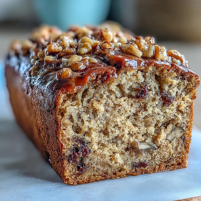 Beautifully sliced Pumpkin Banana Breakfast Bread, perfect for a cozy morning.