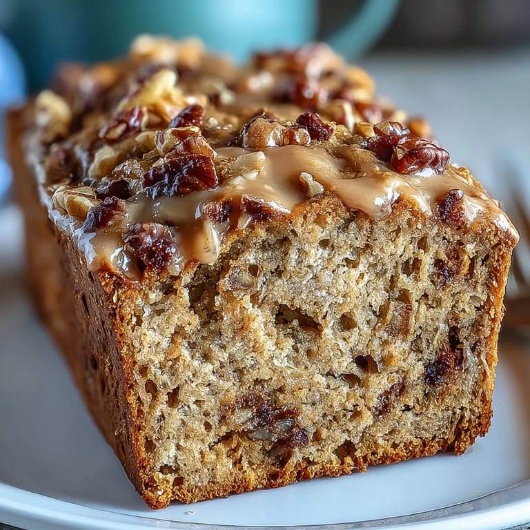 Warm Pumpkin Banana Breakfast Bread loaf, ready to be enjoyed.
