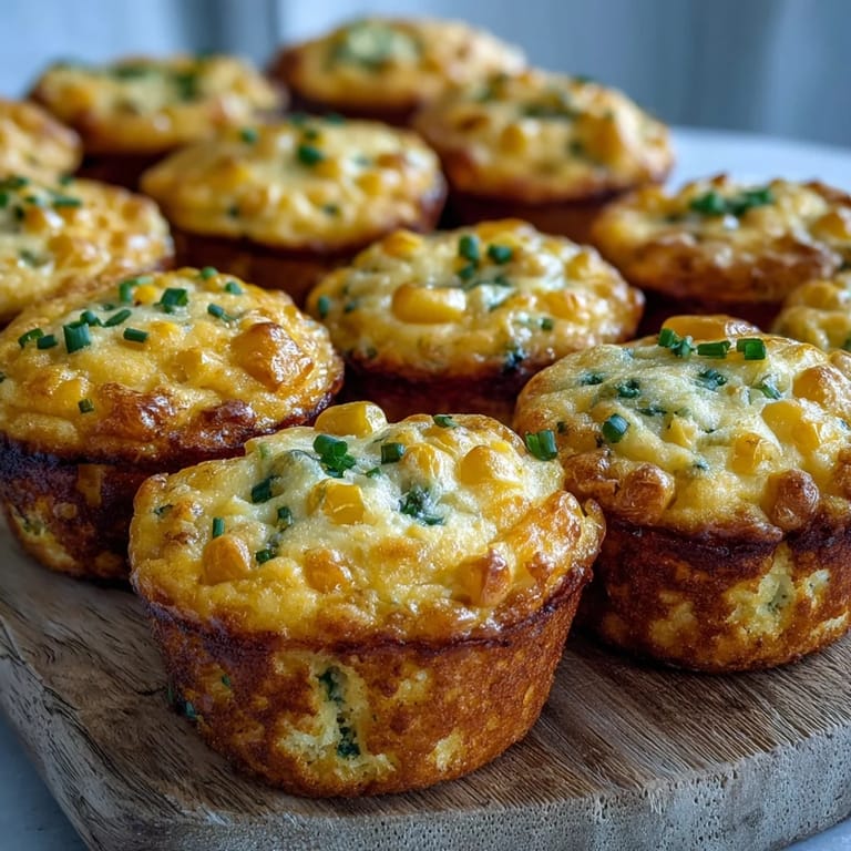 Close-up of Corn Cheddar Egg Muffins, perfectly baked and ready to serve.
