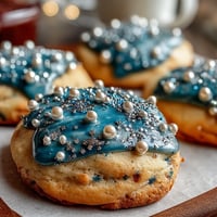 Delicate sugar cookies decorated with a shimmering Pisces constellation and star sprinkles, perfect for astrology lovers and dessert fans alike.