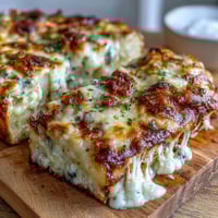 Cheesy scalloped potatoes baked until golden and bubbly, perfect for holiday dinners or cozy family meals.