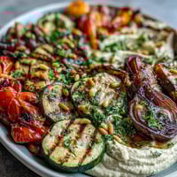 Grilled Veggie Platter Hummus