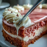 Rosé Velvet Cake with elegant gold drip, perfect for bridal showers.